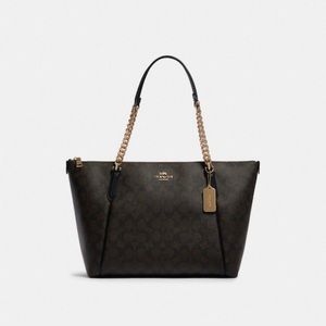 Coach handbag Signature Ava Chain Tote In Signature Canvas